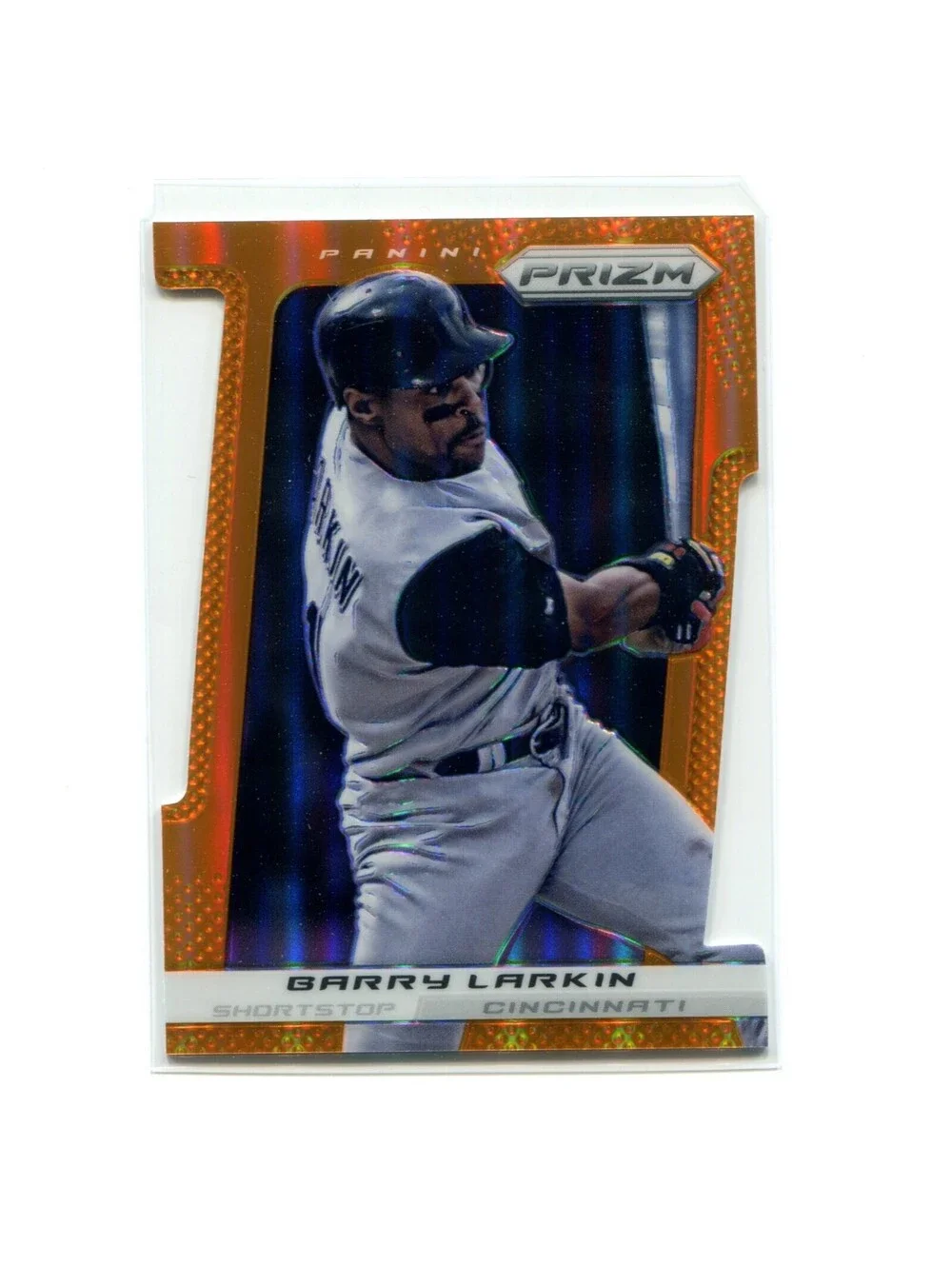 2013 Panini Prizm Baseball Barry Larkin #189 Orange Die Cut #'d 59/60 Reds